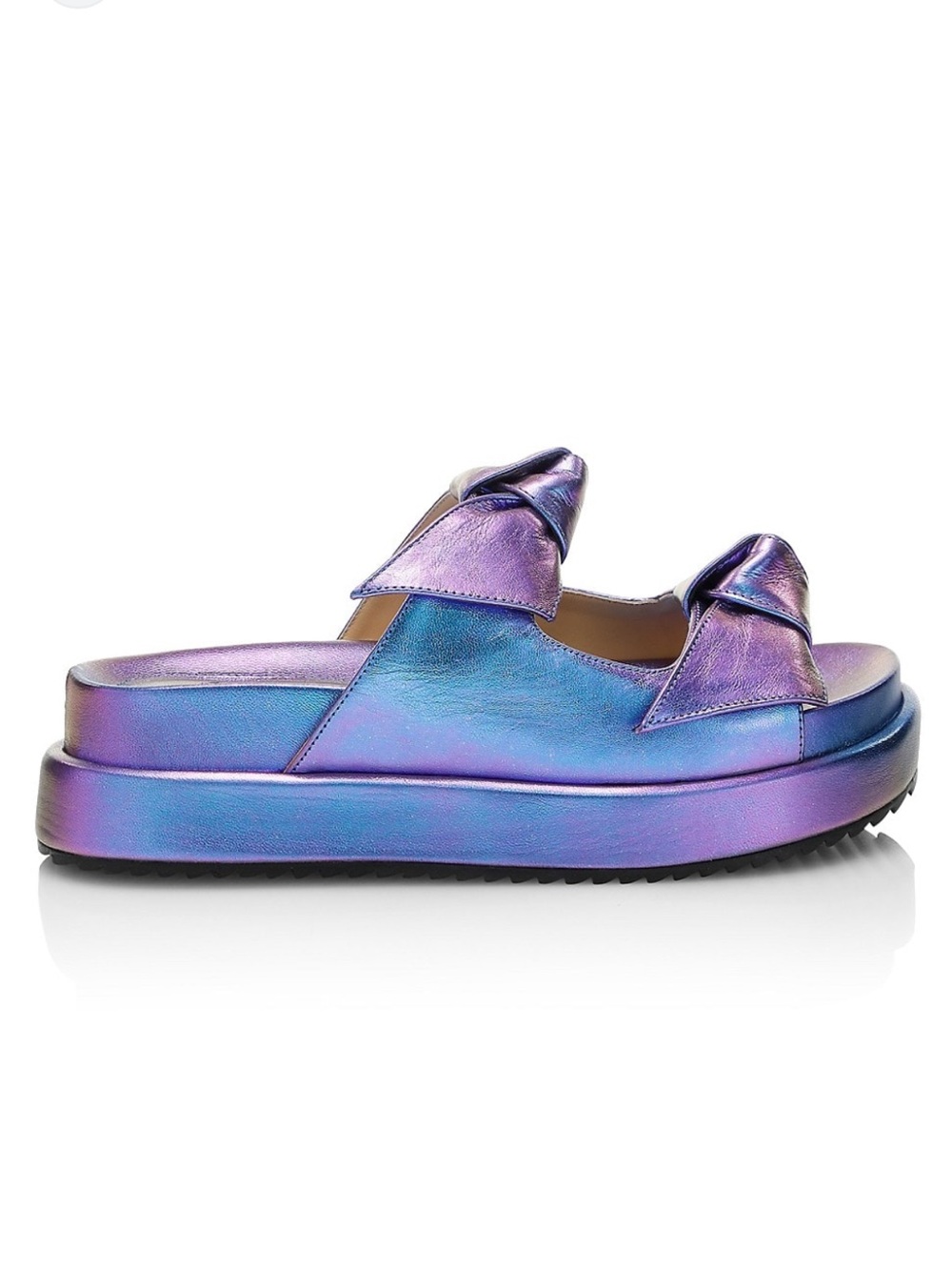 Alexandre Birman Iridescent Blue-Purple Platform Sandals